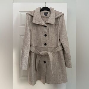 Women's Beige Textured Coat